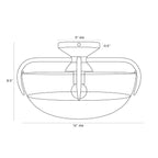 Corona Flush Mount GDDFC01 technical dimension drawing