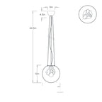 Chene Pendant GDDPI04 technical dimension drawing