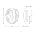 Neushoorn Wall Sconce GDDWC02 technical dimension drawing