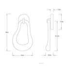 Elsa Wall Sconce, Left GDDWC04 technical dimension drawing