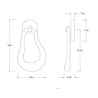 Elsa Wall Sconce, Right GDDWC05 technical dimension drawing