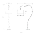 Muscadine Floor Lamp GDPFI02-SH070 technical dimension drawing