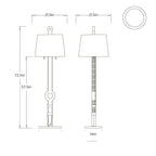 Totem Floor Lamp GDPFI03 technical dimension drawing