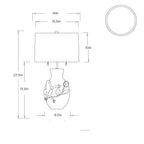 Grenouille Table Lamp GDPTC01-SH027 technical dimension drawing