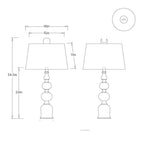 Minaret Table Lamp GDPTC02-829 technical dimension drawing