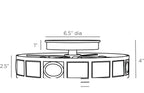 Empire Flush Mount GKDFC02 technical dimension drawing