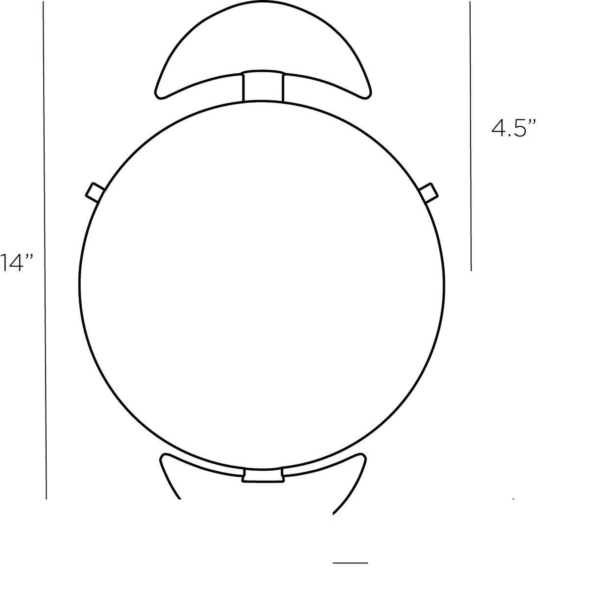 Boîte Wall Sconce GKDWC01 technical dimension drawing