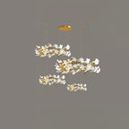 Gingko Leaves Ceramics Spiral Branch Chandelier