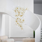Gingko Ceramic Branch Chandelier F