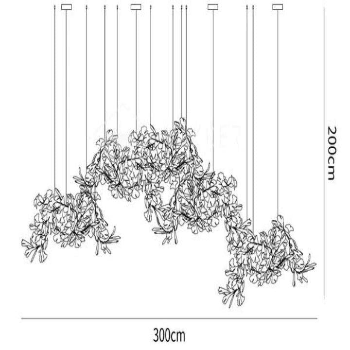 Ginkgo Luxury Branch Chandelier Style H
