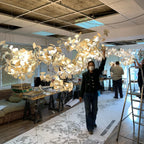 Gingko Leaves Ceramics Spiral Branch Chandelier