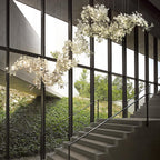 Gingko Leaves Ceramics Spiral Branch Chandelier