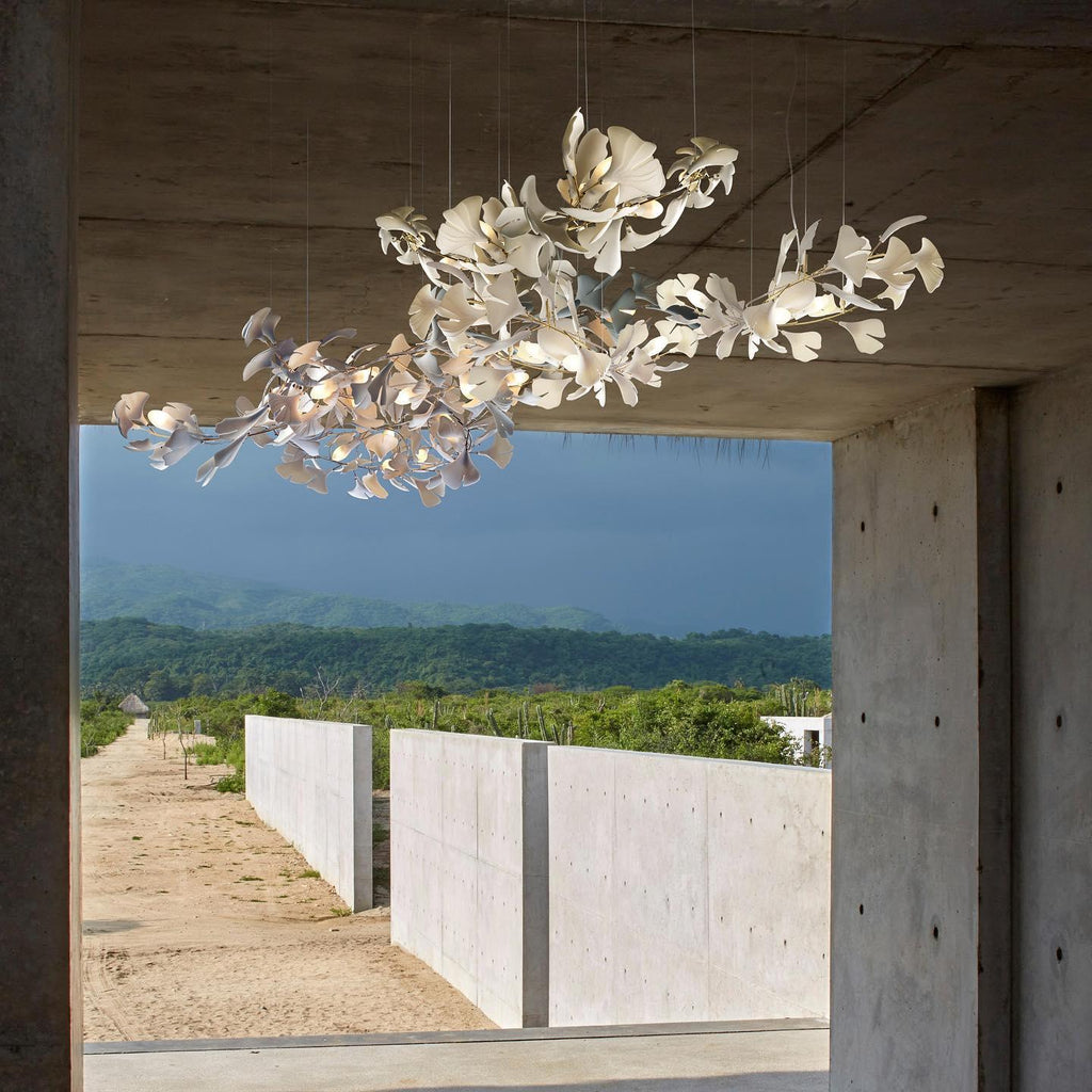 Gingko Ceramic Branch Chandelier A