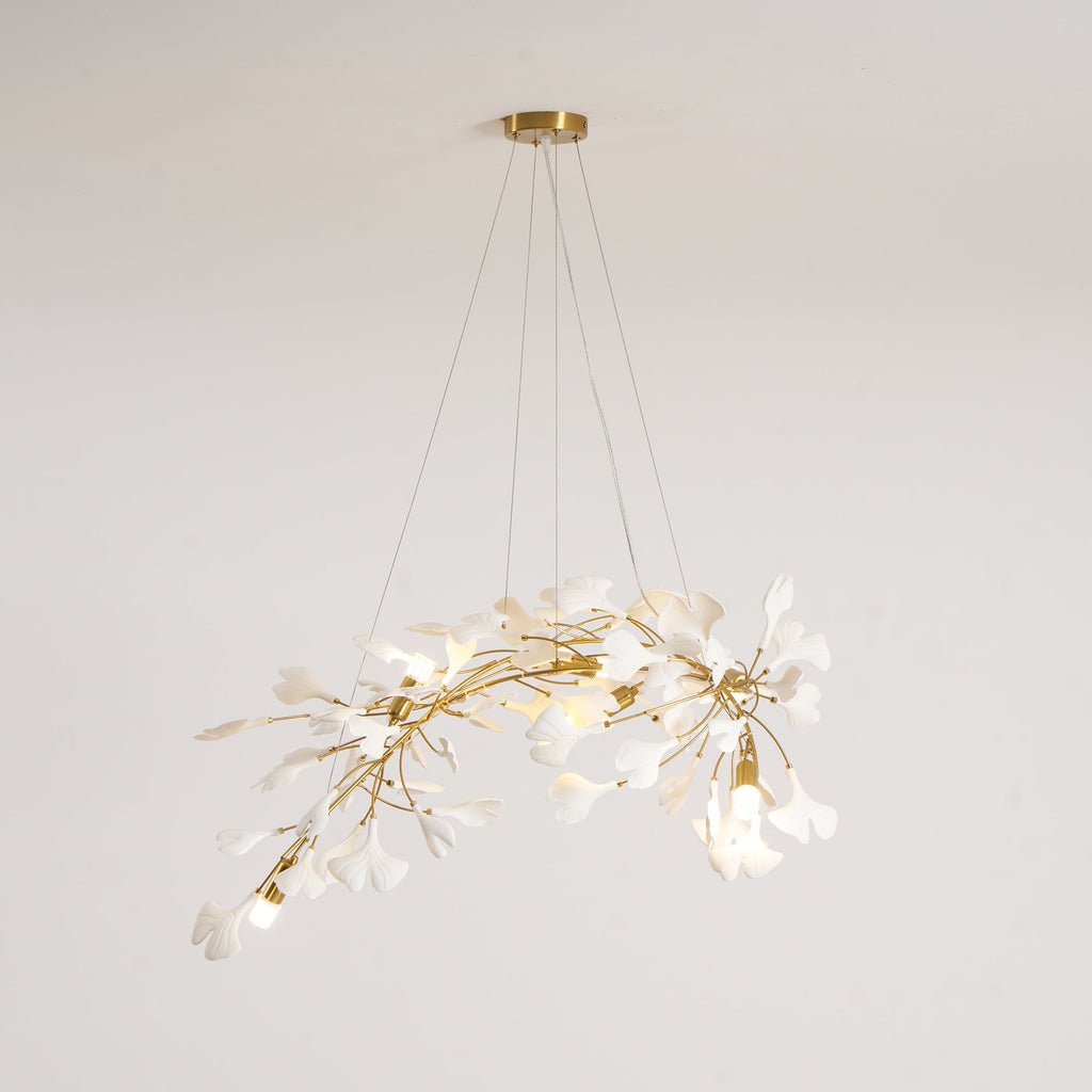 Gingko Ceramic Branch Chandelier A