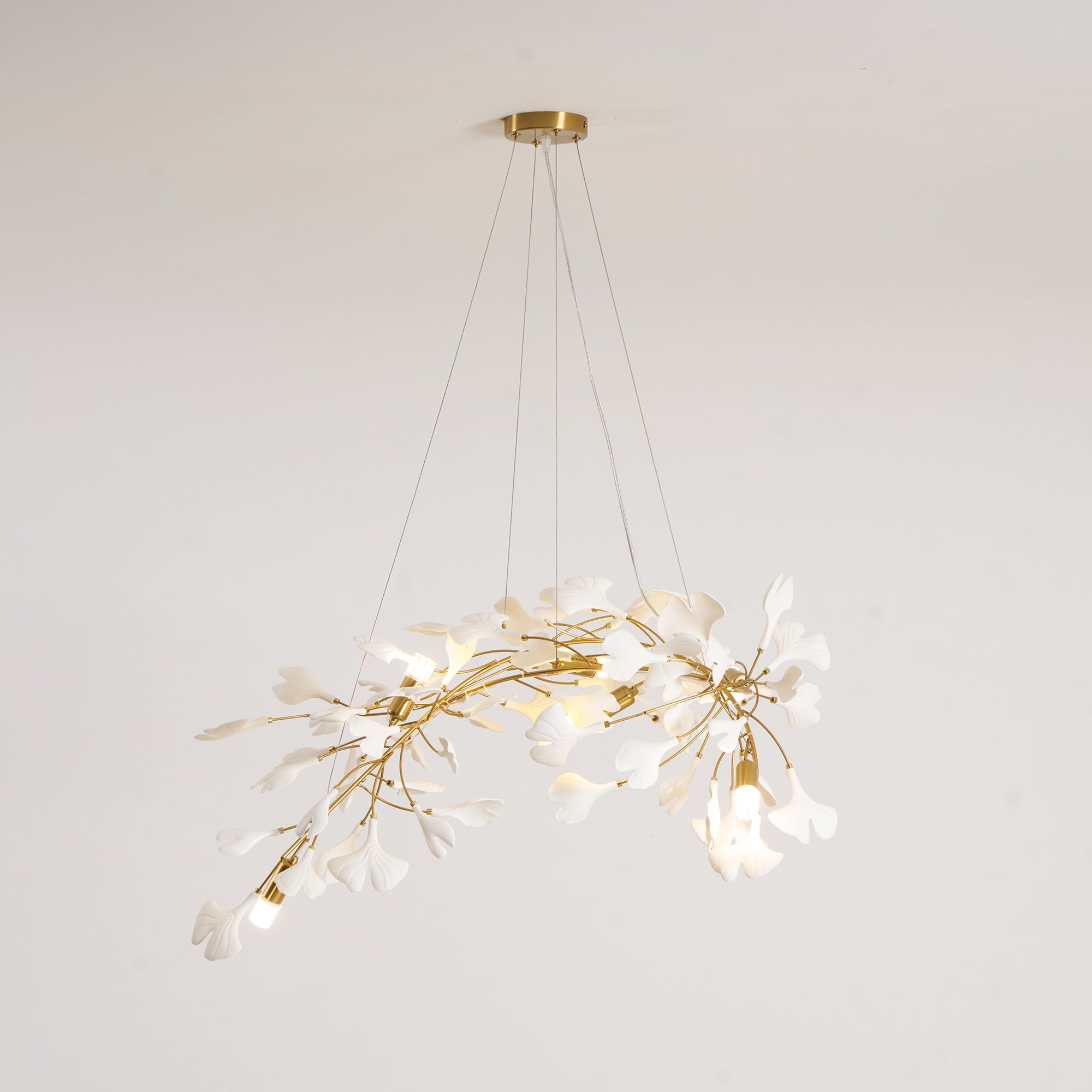 Gingko Ceramic Branch Chandelier A