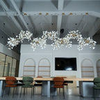 Gingko Ceramic Branch Chandelier C