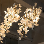 Gingko Ceramic Branch Chandelier C