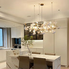 Gingko Leaves Ceramics Spiral Branch Chandelier