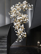 Gingko Ceramic Branch Chandelier Q