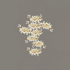 Gingko Leaves Ceramics Spiral Branch Chandelier