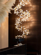 Gingko Ceramic Branch Chandelier F