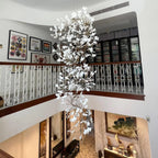 Ceramic Ginkgo Leaves Branch Flower Chandelier