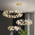 Ginkgo Rings Branch Chandelier