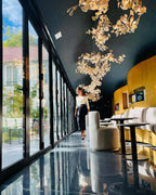 Gingko Ceramic Branch Chandelier E