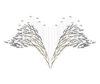 Galaxy Glass Feathers Flying Chandelier