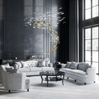 Galaxy Glass Feathers Flying Chandelier