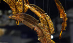 Galaxy Glass Feathers Flying Chandelier