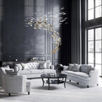 Galaxy Glass Feathers Flying Chandelier
