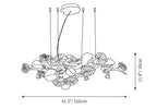 Gold Leaf Branch Chandelier