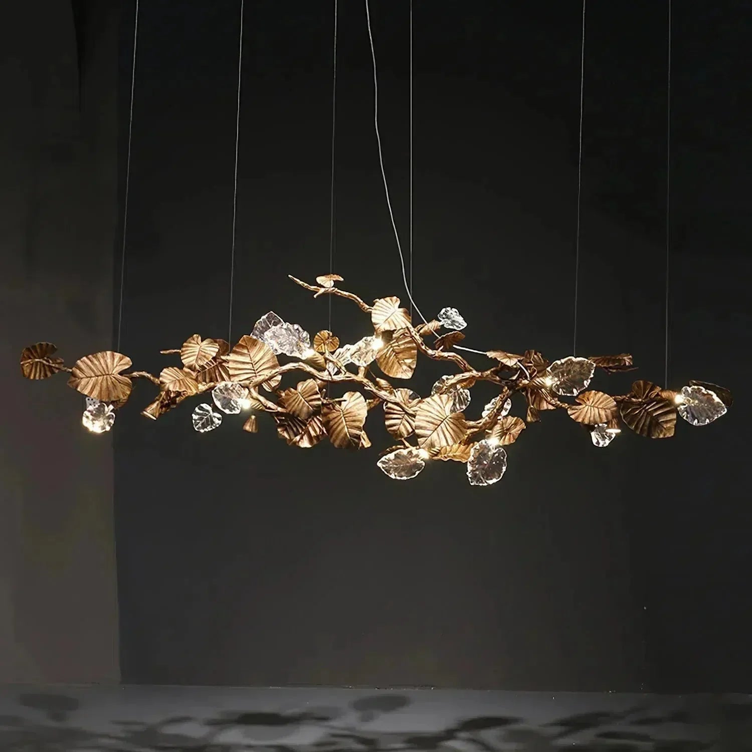 Gold Leaf Branch Chandelier