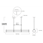 Modern Cylindrical Chandelier for Dining Room / kitchen Island