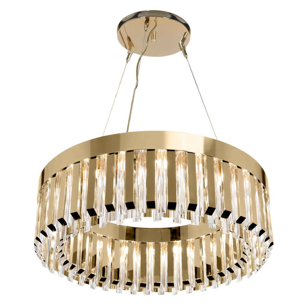 Modern Round Metal Crystal Chandelier for Dining Room / bedroom