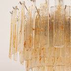 Golden Amber Murano Glass Chandelier