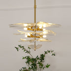 Petals Gold Murano Chandelier