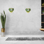 Green Murano Disc Wall Sconce