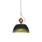 Green Glass Bowl Pendant Lamp