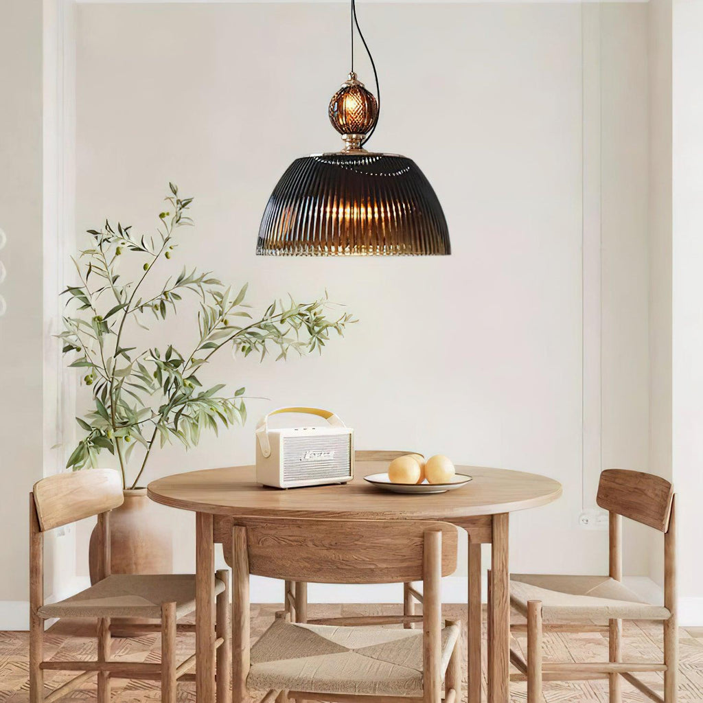 Green Glass Bowl Pendant Lamp