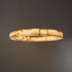 Halo Ring Alabaster Natural Stone Chandelier