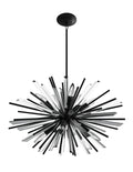 Modern Sputnik Chandelier with Black, Brass, and Chrome Finish – Glass & Metal Quality for Living Room and