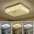 Modern&luxury Extra Flush Mount Rectangle Crystal Chandelier