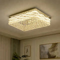 Modern&luxury Extra Flush Mount Rectangle Crystal Chandelier