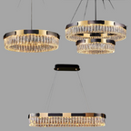 New Designer Recommended Modern Light Luxury Round / oval Crystal Chandelier for Living Room / dining Room