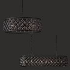 Post-Modern Raindrop Crystal Chandelier Rectangle / round Light for Living Room / dining Table
