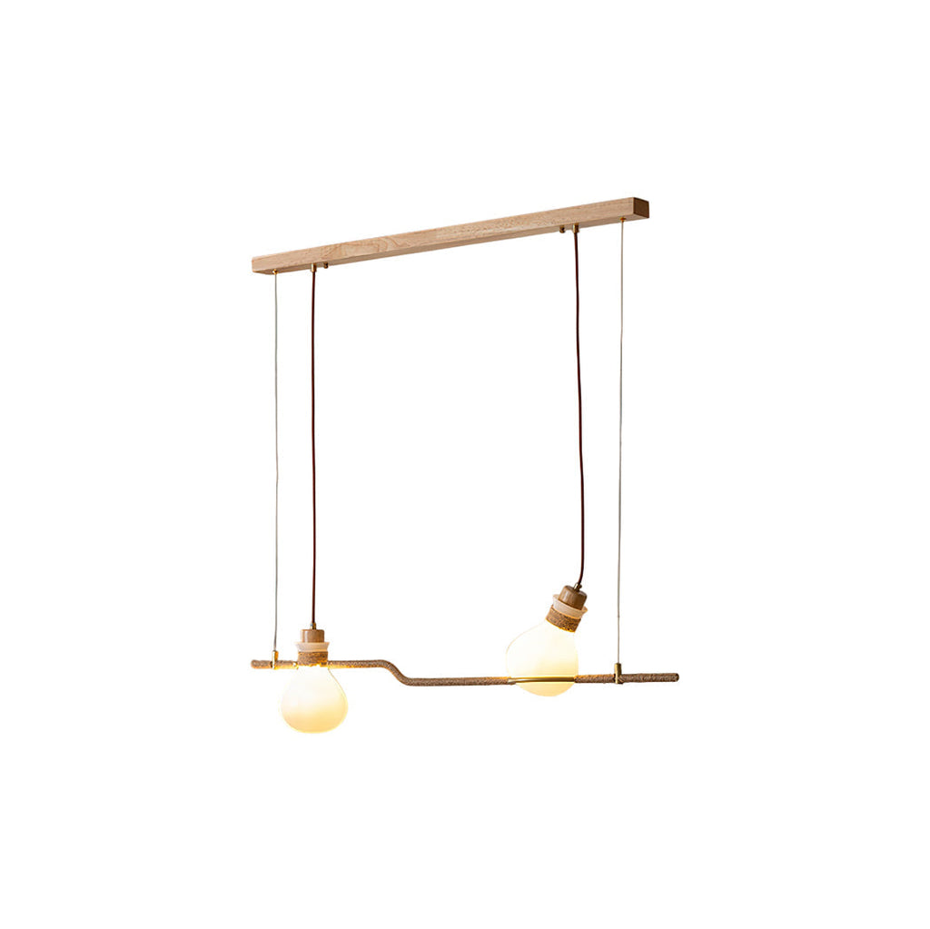 Hemp Rope Glass Pendant Lamp