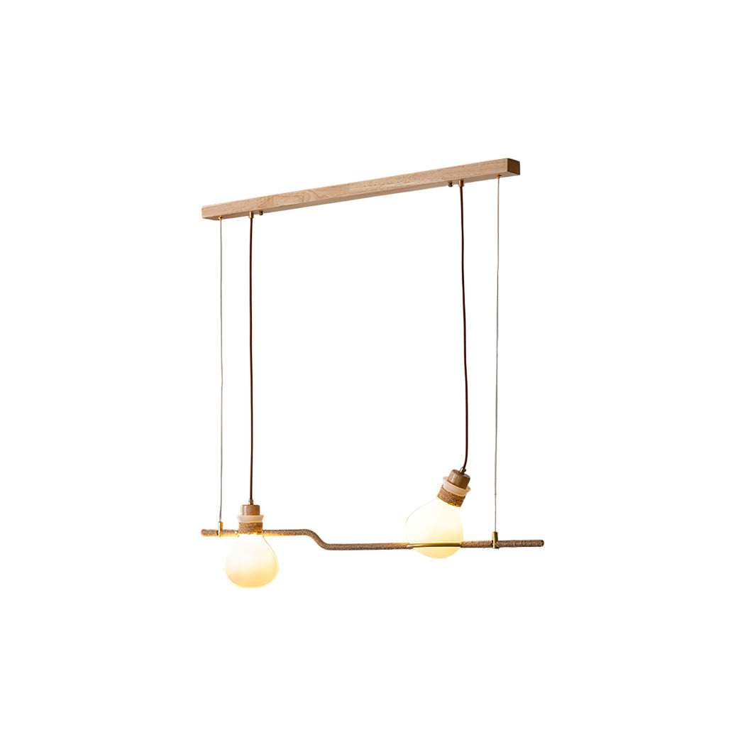 Hemp Rope Glass Pendant Lamp