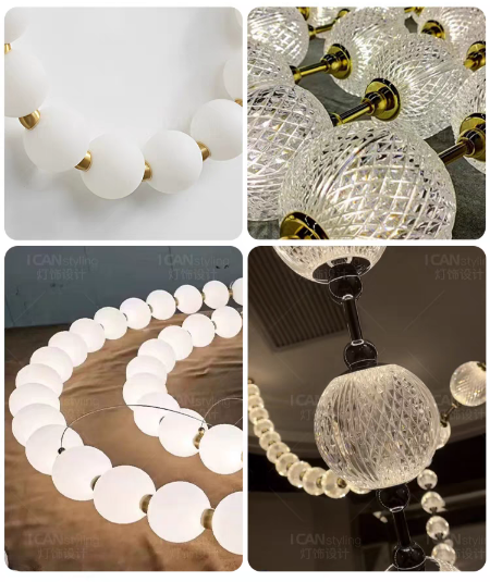 Modern Creative Pearl Necklace Chandelier for Living Room / staircase / foyer / entryway